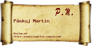 Páskuj Martin névjegykártya