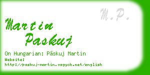martin paskuj business card