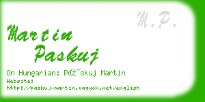 martin paskuj business card